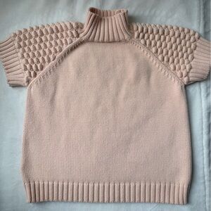 525 America Light Blush Pink Turtleneck Sweater